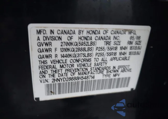 2HNYD28688H548714: 43826968