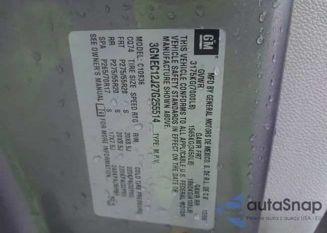 3GNEC12J27G255514: 43827120