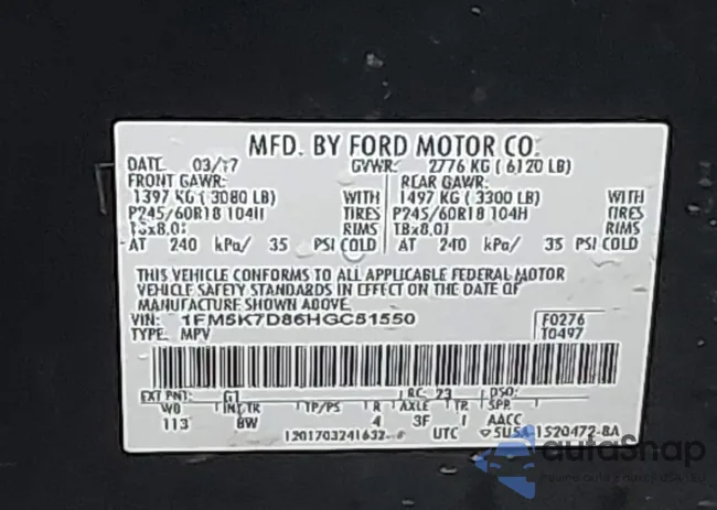 1FM5K7D86HGC51550: 43827328