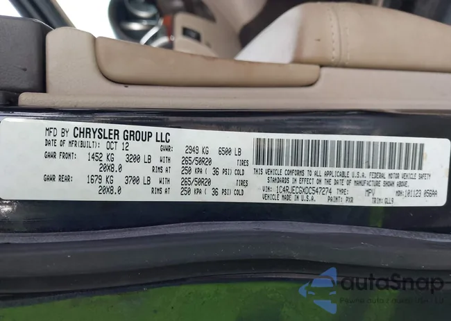 1C4RJECGXDC547274: 43827366