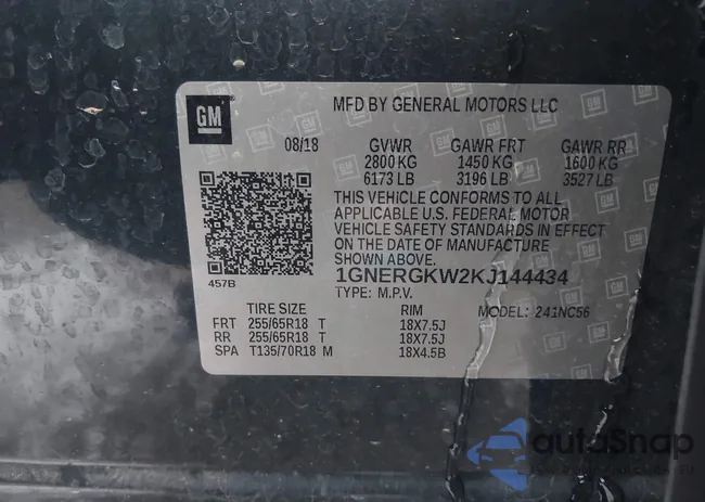 1GNERGKW2KJ144434: 43827404