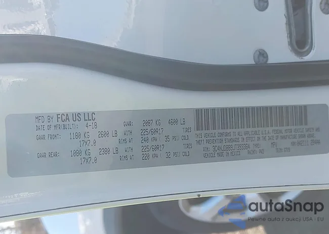 3C4NJDBB9JT393364: 43827408