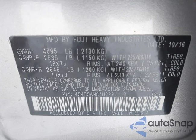 4S4BSANC5H3291113: 43827448