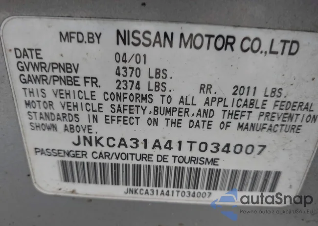 JNKCA31A41T034007: 43827455