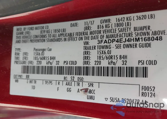 3FADP4EJ4HM168048: 43826568