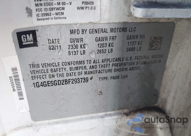 1G4GE5GD2BF293739: 43826738