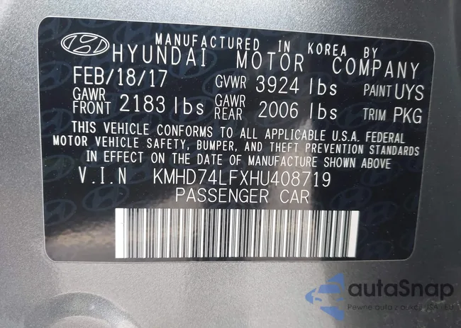 KMHD74LFXHU408719: 43826766