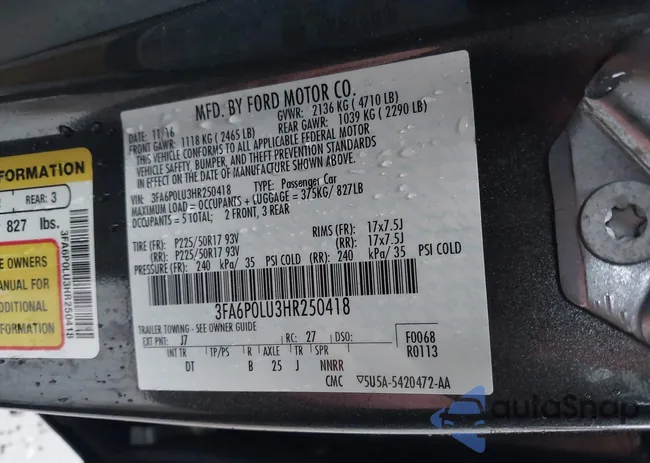 3FA6P0LU3HR250418: 43828392