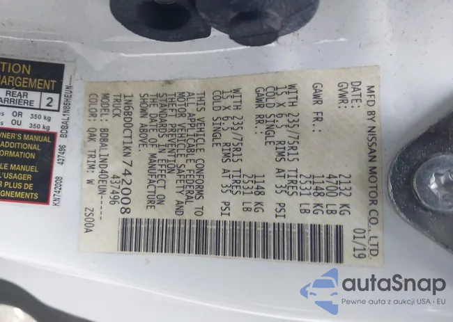 1N6BD0CT1KN742008: 43828410