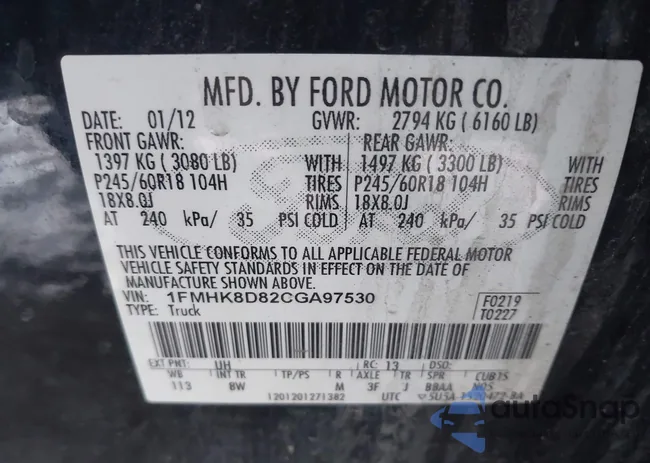 1FMHK8D82CGA97530: 43829008