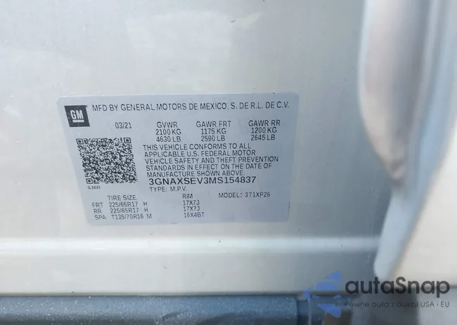 3GNAXSEV3MS154837: 43829071