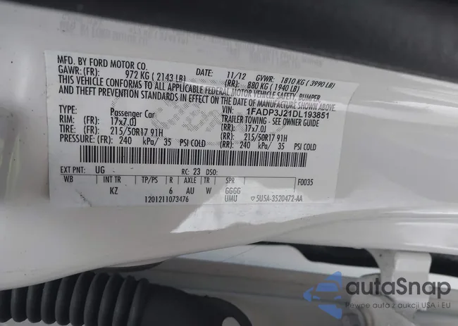 1FADP3J21DL193851: 43829172