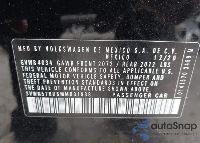 3VWN57BU5MM031938: 43829339