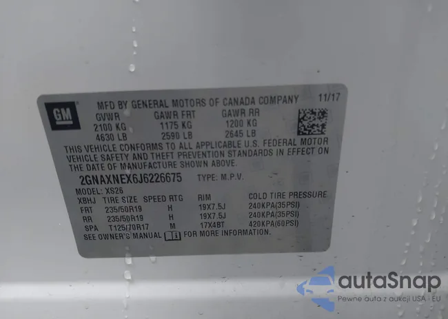 2GNAXNEX6J6226675: 43829435