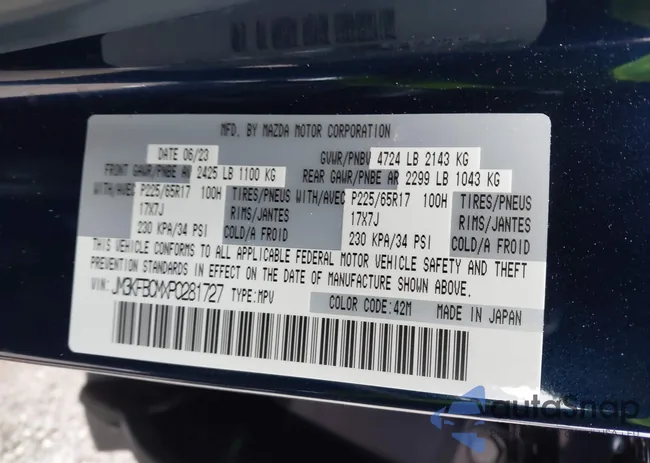 JM3KFBCMXP0281727: 43829503