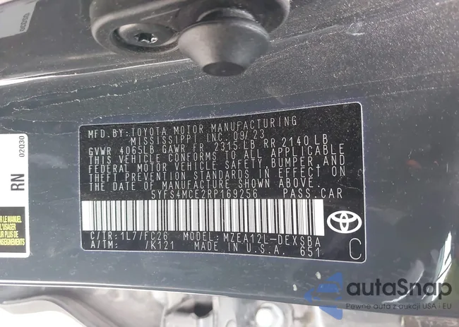 5YFS4MCE2RP169256: 43828572