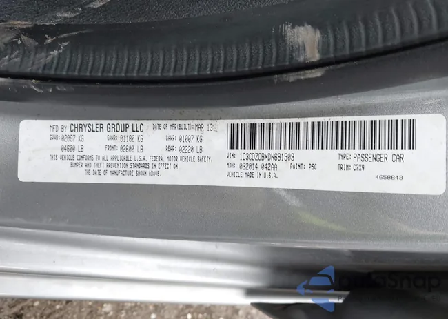 1C3CDZCBXDN681509: 43828806