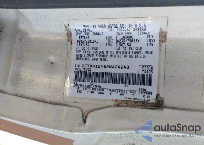 1FTDF15Y6RNA24243: 43828889