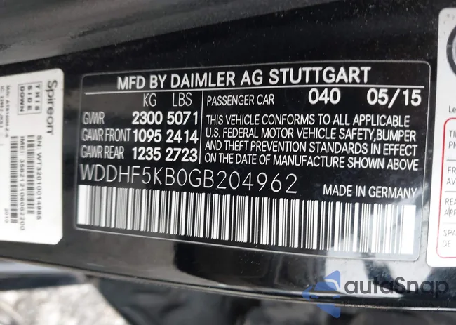 WDDHF5KB0GB204962: 43830008