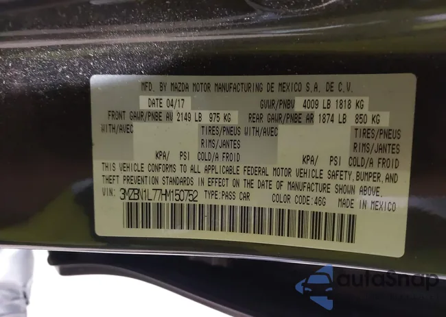 3MZBN1L77HM150752: 43830105