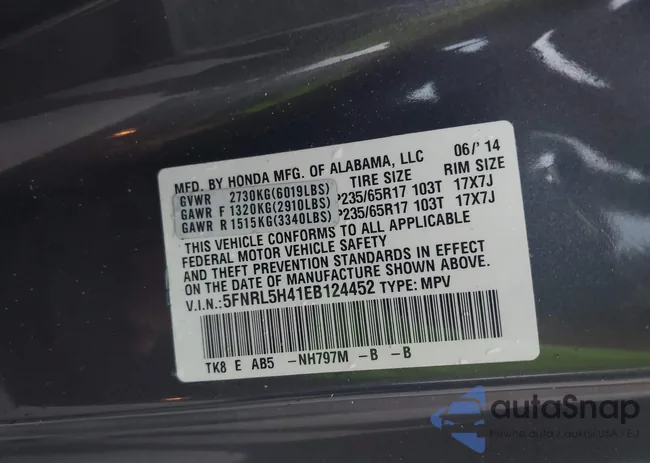 5FNRL5H41EB124452: 43830276