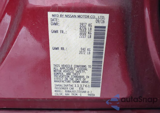 1N4AL3AP7HC113761: 43830330