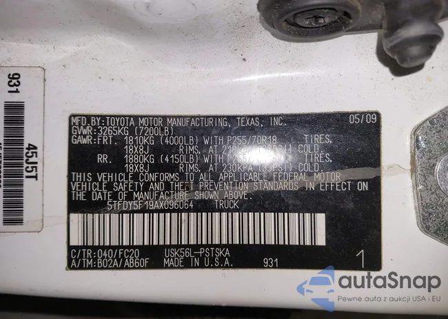 5TFDY5F19AX096064: 43829641