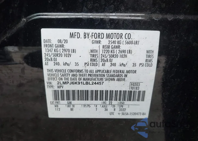 2LMPJ6K91LBL24457: 43829662