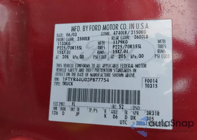 1FTYR44U03PB77754: 43830949