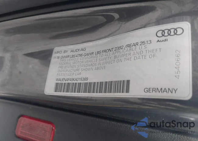 WAUENAF49KA015369: 43831150