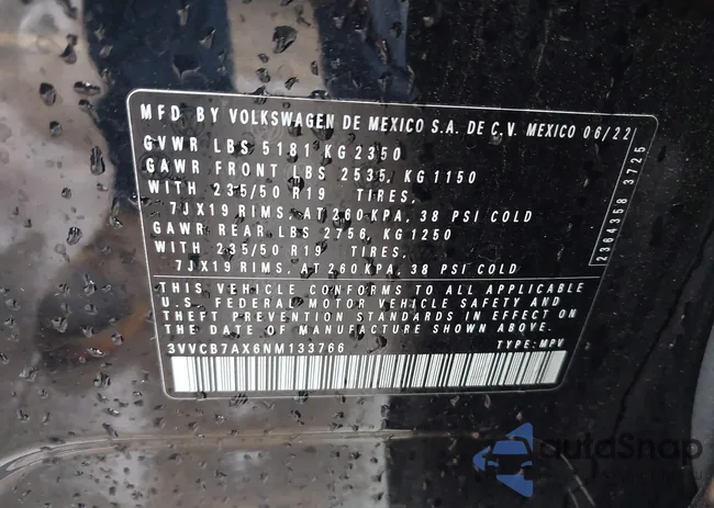 3VVCB7AX6NM133766: 43831299