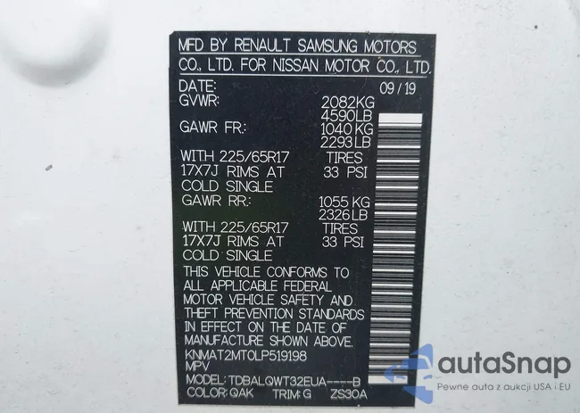 KNMAT2MT0LP519198: 43830517