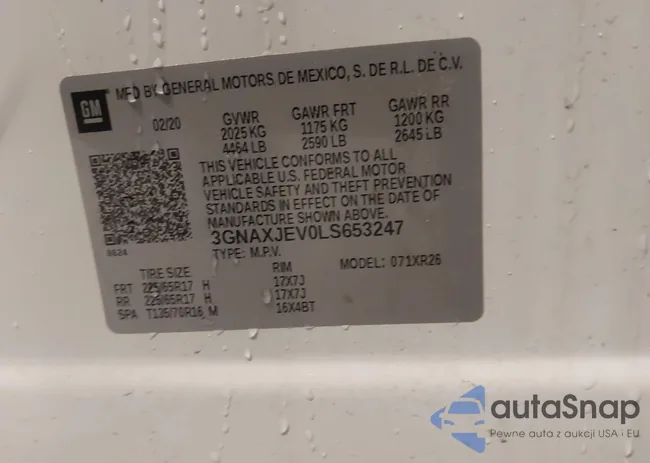 3GNAXJEV0LS653247: 43830589