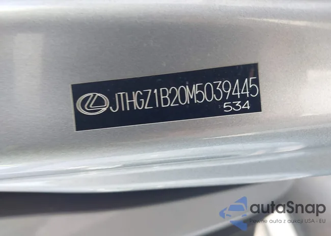 JTHGZ1B20M5039445: 43830615