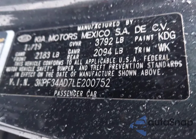 3KPF34AD7LE200752: 43830659