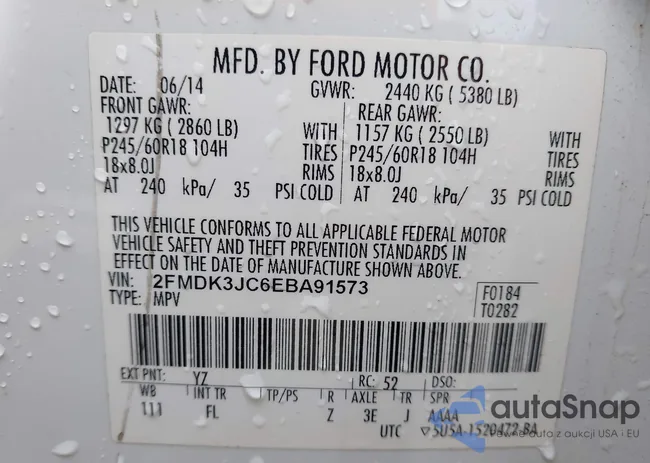 2FMDK3JC6EBA91573: 43830725