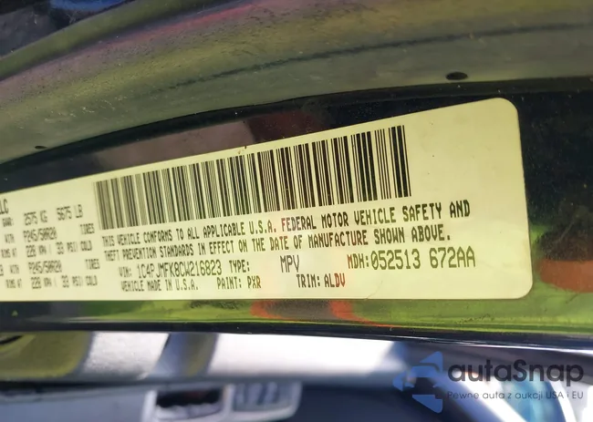 1C4PJMFK8CW216823: 43832135