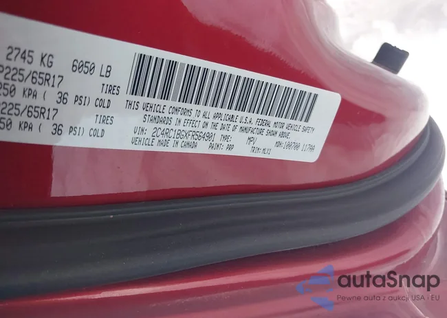 2C4RC1BGXFR564901: 43832152