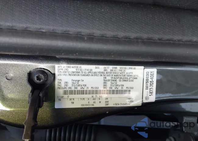 1FADP3K23HL271566: 43832203