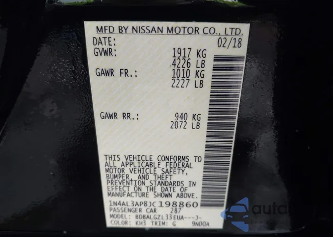 1N4AL3AP8JC198860: 43831727