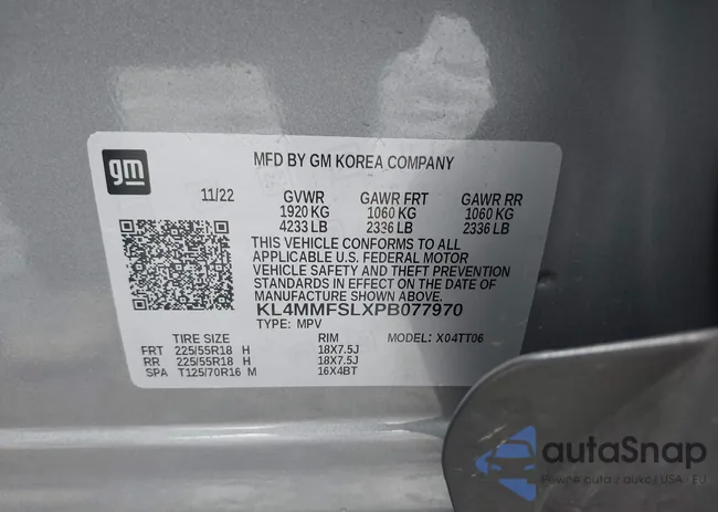 KL4MMFSLXPB077970: 43831844