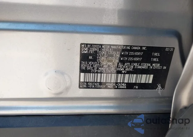 2T3P1RFV3LC097537: 43832956