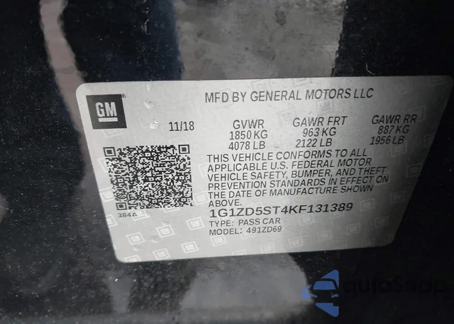 1G1ZD5ST4KF131389: 43833111