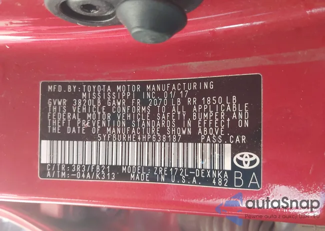 5YFBURHE4HP638187: 43833141