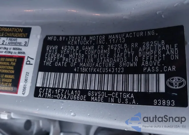 4T1BK1FK4EU543123: 43833151