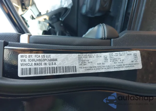 1C4RJHBG0PC600684: 43833308