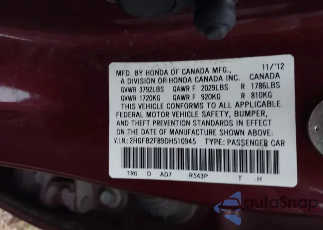 2HGFB2F89DH510945: 43833406