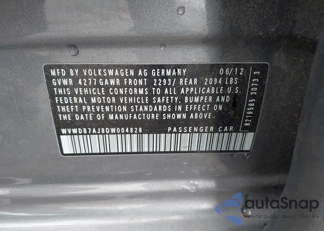 WVWDB7AJ8DW004828: 43833422