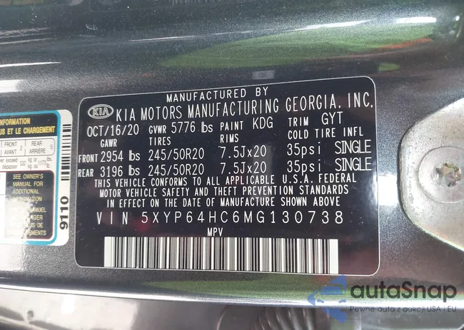 5XYP64HC6MG130738: 43833436