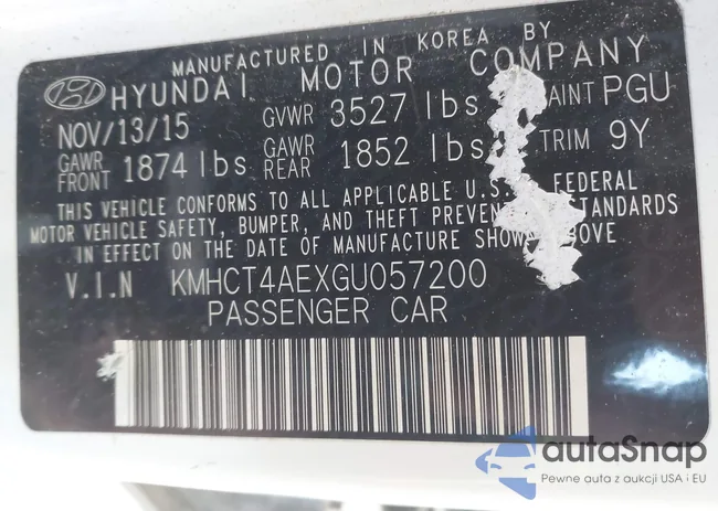 KMHCT4AEXGU057200: 43832795